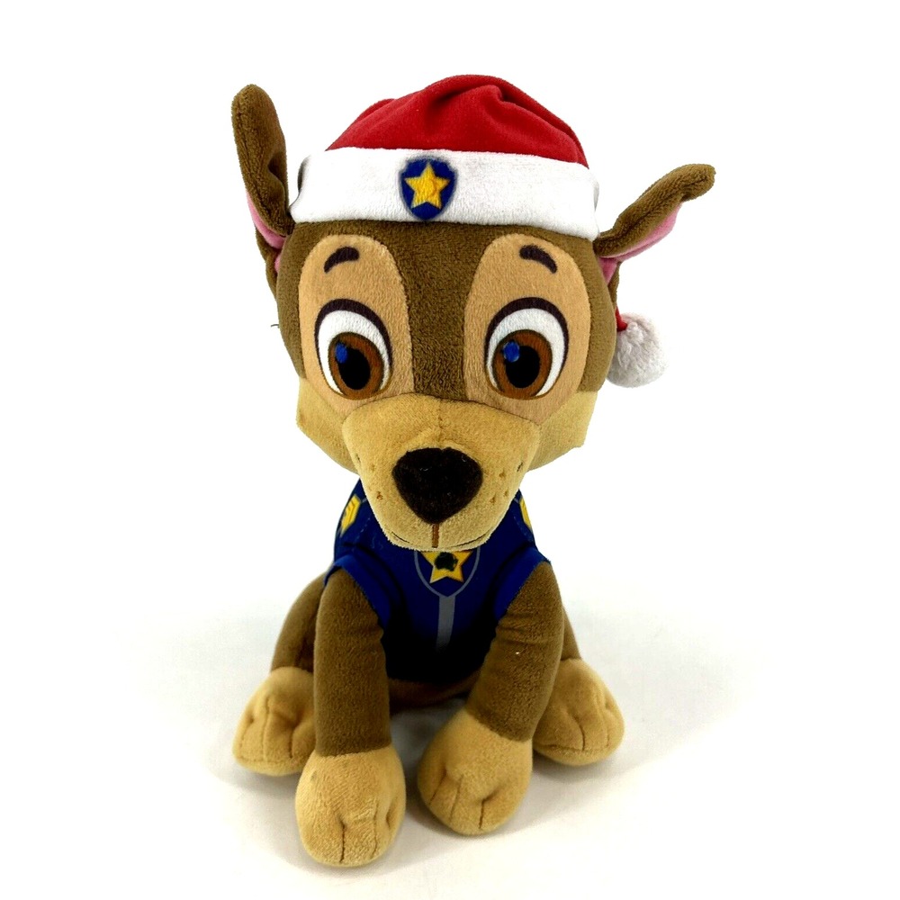 Kohls Cares Paw Patrol Chase Plush 10" Nickelodeon‎ Holiday Helpers Santa Hat
